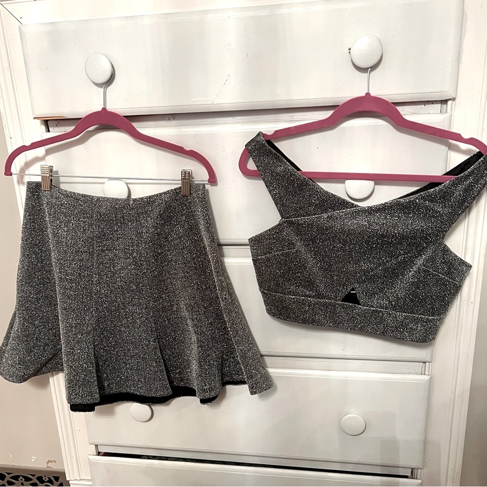 Express women matching skirt and crop top